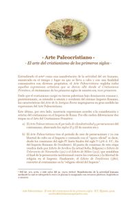 · Arte Paleocristiano · El arte del cristianismo de los primeros siglos · H. T Elpizein · Enero 2026