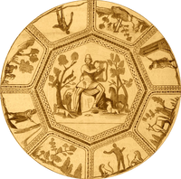 · Cristo representado como Orfeo · Freso en la bóveda de una capilla de las Catacumbas de San Calixto