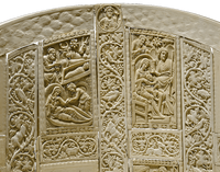 · Panel de la Natividad de la Cátedra de Maximiano de Rávena · Detalle de la Cátedra (silla episcopal) del arzobispo Maximiano