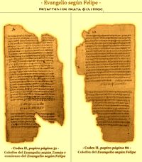 · Evangelio según Felipe · Codex II de la Biblioteca de Nag Hammadi · · Evangelio según Felipe · Codex II de la Biblioteca de Nag Hammadi ·