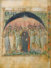· Folio 14v de los Evangelios de Rábula, Rabbula Gospels, ca. 586. Biblioteca Mediceo Laurenziana, Florencia