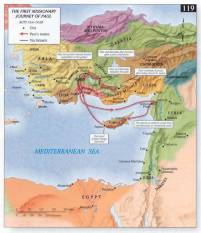 · Primer Viaje del Apóstol Pablo de Tarso · The First Journey of the Apostle Paul ·