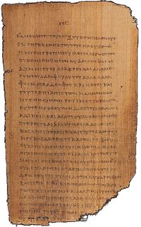 · Capítulo VI Primera Epístola a los Corintios del Apóstol Pablo · Papiro 46 · Egipto · c. 200 d. JC. ·