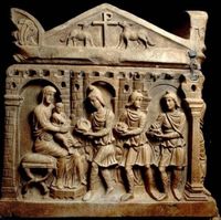 · Epifanía en el Arte Paleocristiano · Sarcófago de Catervio, Severina y Basso · S. IV · Catedral de Tolentino · · Epifanía en el Arte Paleocristiano · Sarcófago de Catervio, Severina y Basso · S. IV · Catedral de Tolentino ·