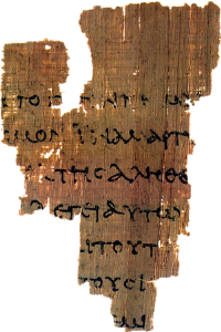Verso · Papiro P52 · Rylands Library Papyrus P52 · Papiro Biblioteca Rylands P52