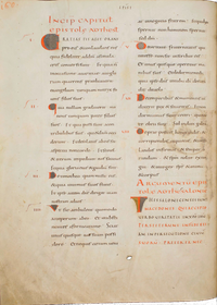 · Cristianismo Primitivo · Primera Epístola a los Tesalonicenses del Apóstol Pablo · Manuscrito en latín de la Biblia Cod. Sang. 83 · S. IX d. JC. · Apostle Paul · First Epistle to the Thessalonians · Cristianismo Primitivo · Primera Epístola a los Tesalonicenses del Apóstol Pablo · Manuscrito en latín de la Biblia Cod. Sang. 83 · S. IX d. JC. · Apostle Paul · First Epistle to the Thessalonians