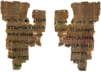 Recto y verso · Papiro P52 · Rylands Library Papyrus P52 · Papiro Biblioteca Rylands P52