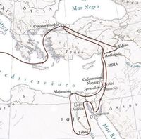 · Itinerario de Egeria en Oriente Próximo ·